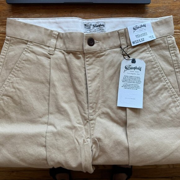 The Stronghold Khaki Relaxed/Tapered workwear cotton chino pants - Picture 3 of 4